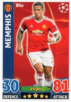 2015-16 Topps Match Attax UEFA Champions League English #340 Memphis Depay Front