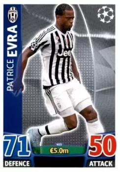 2015-16 Topps Match Attax UEFA Champions League English #453 Patrice Evra Front