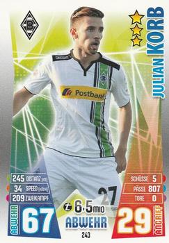 2015-16 Topps Match Attax Bundesliga #243 Julian Korb Front