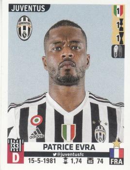 2015-16 Panini Calciatori Stickers #307 Patrice Evra Front