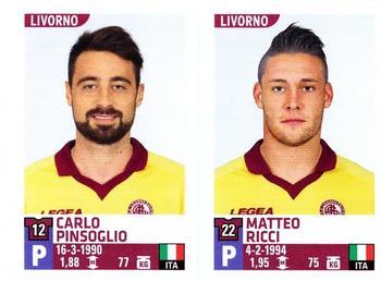 2015-16 Panini Calciatori Stickers #685 Carlo Pinsoglio / Matteo Ricci Front