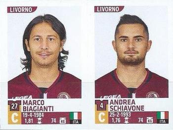 2015-16 Panini Calciatori Stickers #690 Marco Biagianti / Andrea Schiavone Front