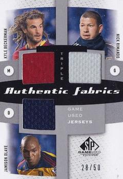 2011 SP Game Used - Authentic Fabrics Triple #AF3-RSL Jamison Olave / Kyle Beckerman / Nick Rimando Front