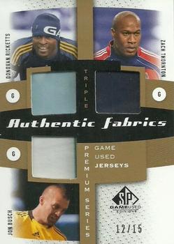 2011 SP Game Used - Authentic Fabrics Triple Premium Series #AF3-TKPR Jon Busch / Donovan Ricketts / Zach Thornton Front