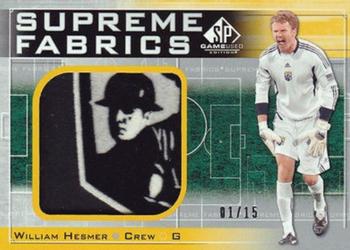 2011 SP Game Used - Supreme Fabrics #SF-WH Will Hesmer Front