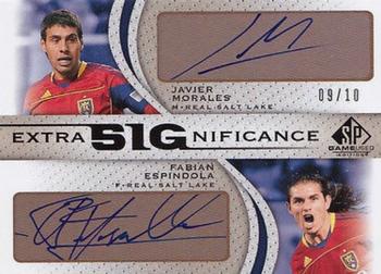 2011 SP Game Used - Extra SIGnificance #XSG-ARG Javier Morales / Fabian Espindola Front