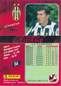1998 Panini Calcio Serie A #64 Zinedine Zidane Back