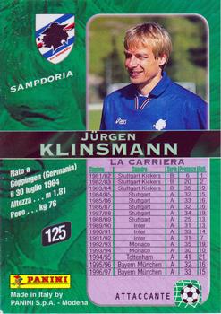 1998 Panini Calcio Serie A #125 Jürgen Klinsmann Back