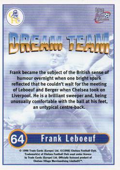 1998 Futera Chelsea Fans Selection #64 Frank Leboeuf Back