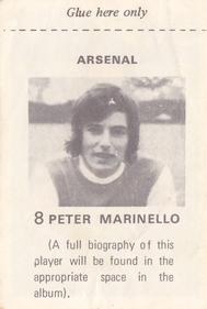 1971-72 FKS Publishers Wonderful World of Soccer Stars Stickers #8 Peter Marinello Back