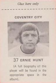 1971-72 FKS Publishers Wonderful World of Soccer Stars Stickers #37 Ernie Hunt Back