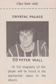 1971-72 FKS Publishers Wonderful World of Soccer Stars Stickers #59 Peter Wall Back