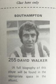 1971-72 FKS Publishers Wonderful World of Soccer Stars Stickers #255 David Walker Back