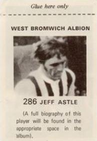 1971-72 FKS Publishers Wonderful World of Soccer Stars Stickers #286 Jeff Astle Back