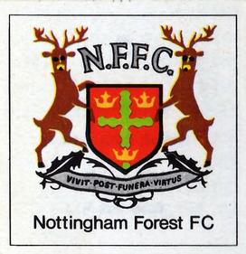 1971-72 FKS Publishers Wonderful World of Soccer Stars Stickers #O Nottingham Forest - Club badge sticker Front