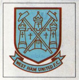 1971-72 FKS Publishers Wonderful World of Soccer Stars Stickers #U West Ham United - Club badge sticker Front