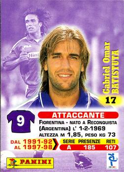 1999 Panini Calcio Serie A #17 Gabriel Batistuta Back