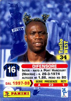 1999 Panini Calcio Serie A #34 Taribo West Back
