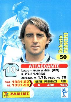 1999 Panini Calcio Serie A #50 Roberto Mancini Back
