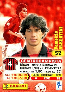 1999 Panini Calcio Serie A #57 Demetrio Albertini Back