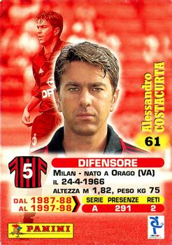 1999 Panini Calcio Serie A #61 Alessandro Costacurta Back
