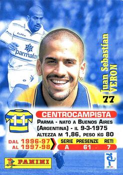 1999 Panini Calcio Serie A #77 Juan Sebastian Veron Back