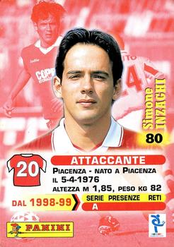 1999 Panini Calcio Serie A #80 Simone Inzaghi Back