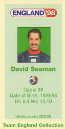 1998 BP England '98 #NNO David Seaman Back
