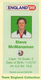 1998 BP England '98 #NNO Steve McManaman Back