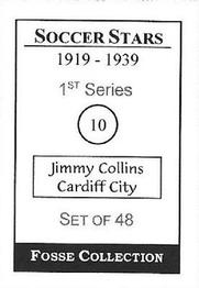 1998 Fosse Soccer Stars 1919-1939 : Series 1 #10 Jimmy Collins Back