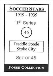 1998 Fosse Soccer Stars 1919-1939 : Series 1 #46 Freddie Steele Back