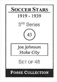 1998 Fosse Soccer Stars 1919-1939 : Series 3 #43 Dick Johnson Back