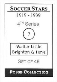 1998 Fosse Soccer Stars 1919-1939 : Series 4 #7 Wally Little Back