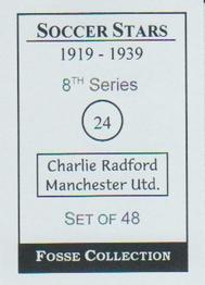 1998 Fosse Soccer Stars 1919-1939 : Series 8 #24 Charlie Radford Back