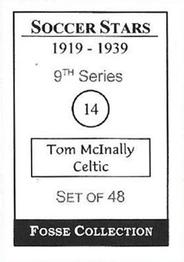 1998 Fosse Soccer Stars 1919-1939 : Series 9 #14 Tom McInally Back