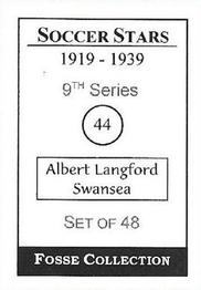 1998 Fosse Soccer Stars 1919-1939 : Series 9 #44 Albert Langford Back