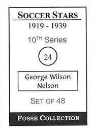 1998 Fosse Soccer Stars 1919-1939 : Series 10 #24 George Wilson Back