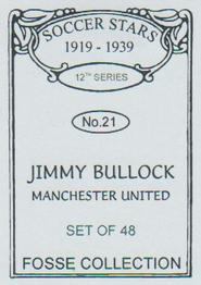 1998 Fosse Soccer Stars 1919-1939 : Series 12 #21 Jimmy Bullock Back