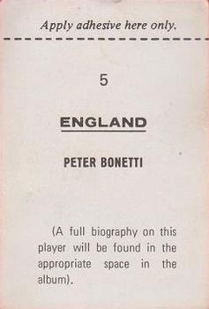 1970 FKS Publishers Mexico 70 World Cup Soccer Stars #5 Peter Bonetti Back