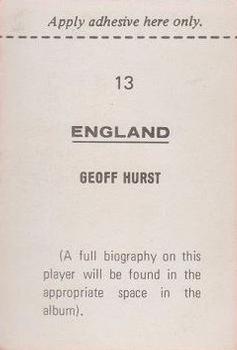 1970 FKS Publishers Mexico 70 World Cup Soccer Stars #13 Geoff Hurst Back