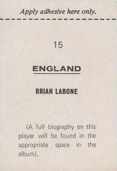1970 FKS Publishers Mexico 70 World Cup Soccer Stars #15 Brian Labone Back