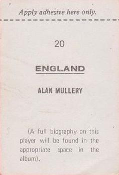 1970 FKS Publishers Mexico 70 World Cup Soccer Stars #20 Alan Mullery Back