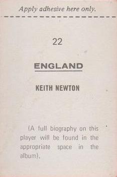 1970 FKS Publishers Mexico 70 World Cup Soccer Stars #22 Keith Newton Back