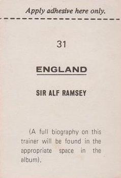 1970 FKS Publishers Mexico 70 World Cup Soccer Stars #31 Sir Alf Ramsey Back