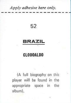 1970 FKS Publishers Mexico 70 World Cup Soccer Stars #52 Clodoaldo Back