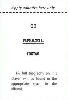 1970 FKS Publishers Mexico 70 World Cup Soccer Stars #62 Eduardo Tostao Back