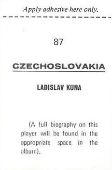 1970 FKS Publishers Mexico 70 World Cup Soccer Stars #87 Ladislav Kuna Back