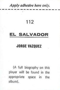 1970 FKS Publishers Mexico 70 World Cup Soccer Stars #112 Jorge Vazquez Back