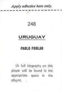 1970 FKS Publishers Mexico 70 World Cup Soccer Stars #248 Pablo Forlan Back