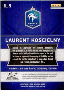 2016 Panini Prizm UEFA Euro #9 Laurent Koscielny Back
